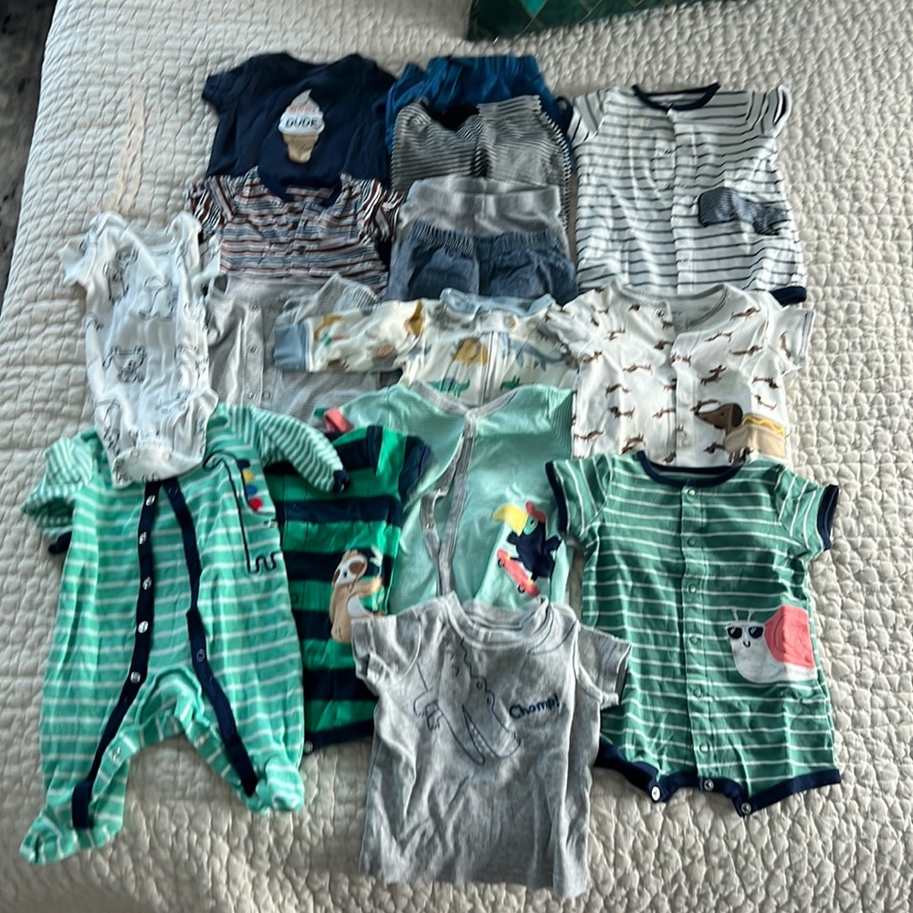 Large lot of three month clothing